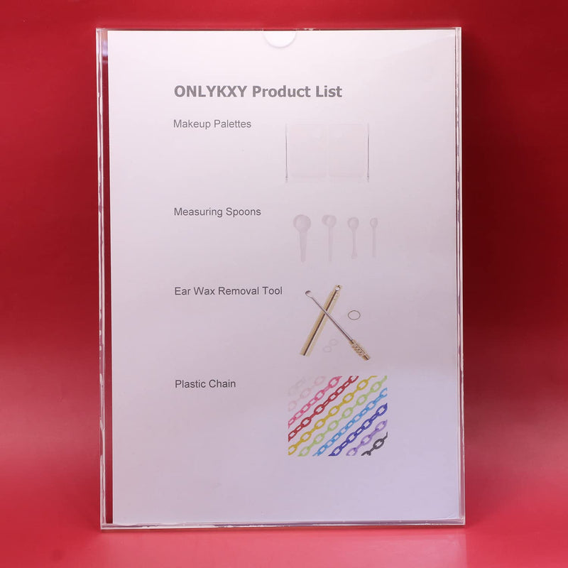 [Australia - AusPower] - ONLYKXY 2pcs Clear acrylic sign holder A4 Slot frames in Business and Store Sign Badge Display Holders for Office School (Vertical) Vertical 