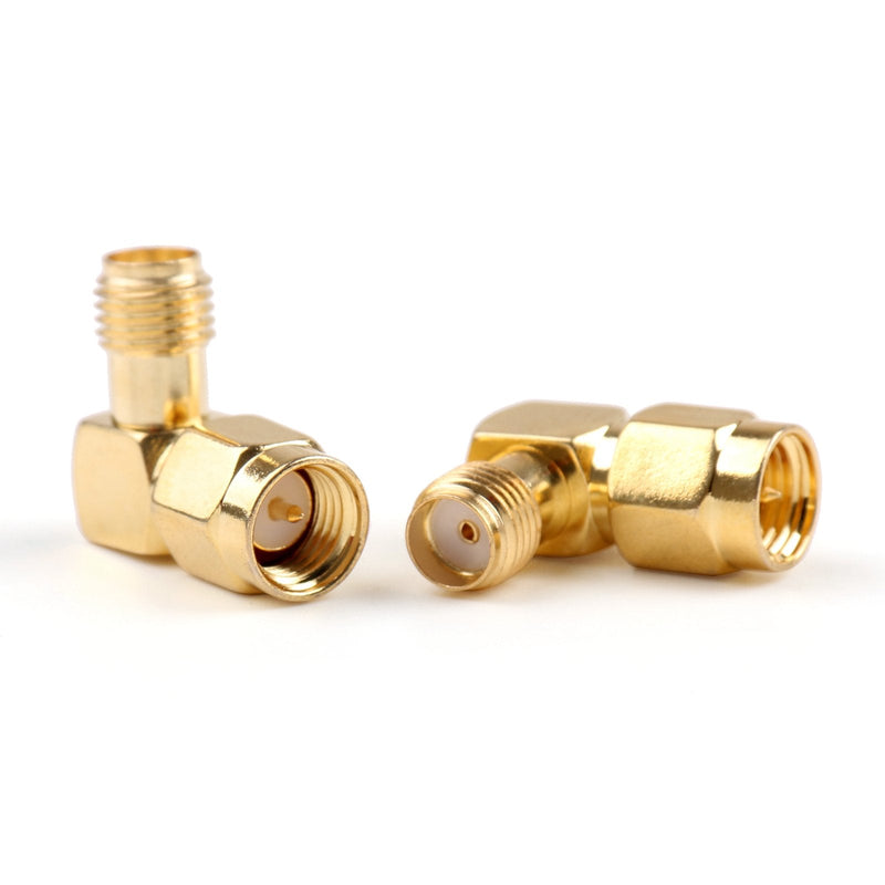 [Australia - AusPower] - Areyourshop 20Pcs SMA Female Jack to SMA Male Plug Right Angle 90 Degree Connector 