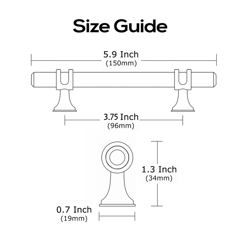 [Australia - AusPower] - Alzassbg 15 Pack Matt Black and Silver Cabinet Pulls, 3-3/4 Inch(96mm) Hole Centers Kitchen Hardware Knurled Cabinet Handles for Cabinets and Drawers AL3087CP-MB 3-3/4" Hole Center 