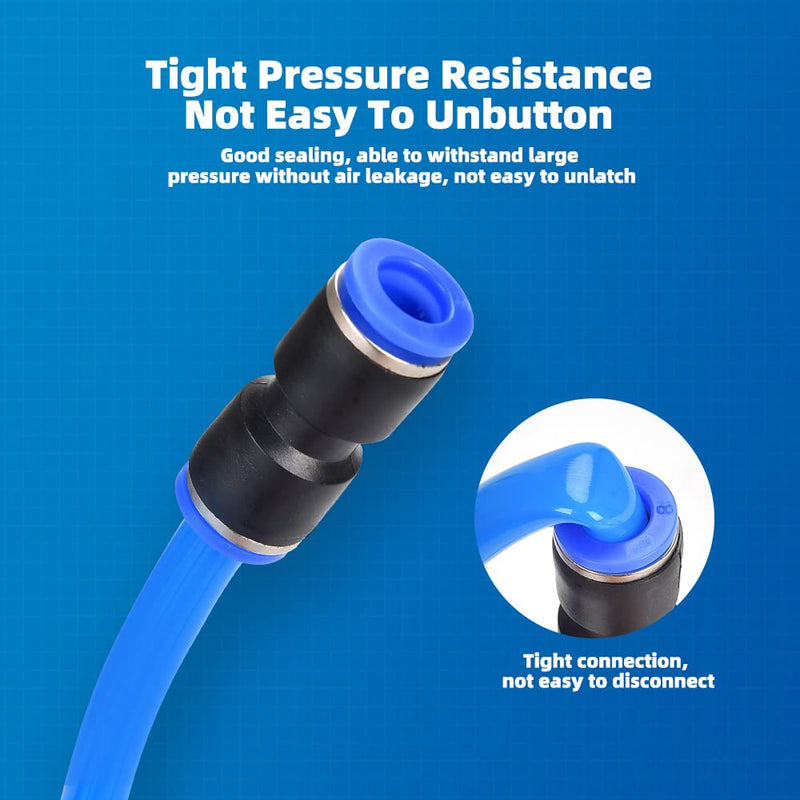 [Australia - AusPower] - CGELE 60Pcs Quick Connect Air Hose Fittings 4/6/8/10/12 mm Quick Release Pneumatic Push to Connect Fittings Kit Air Line Fittings for 5/32 1/4 5/16 3/8 1/2 inch Tube PU Kit(MM) 