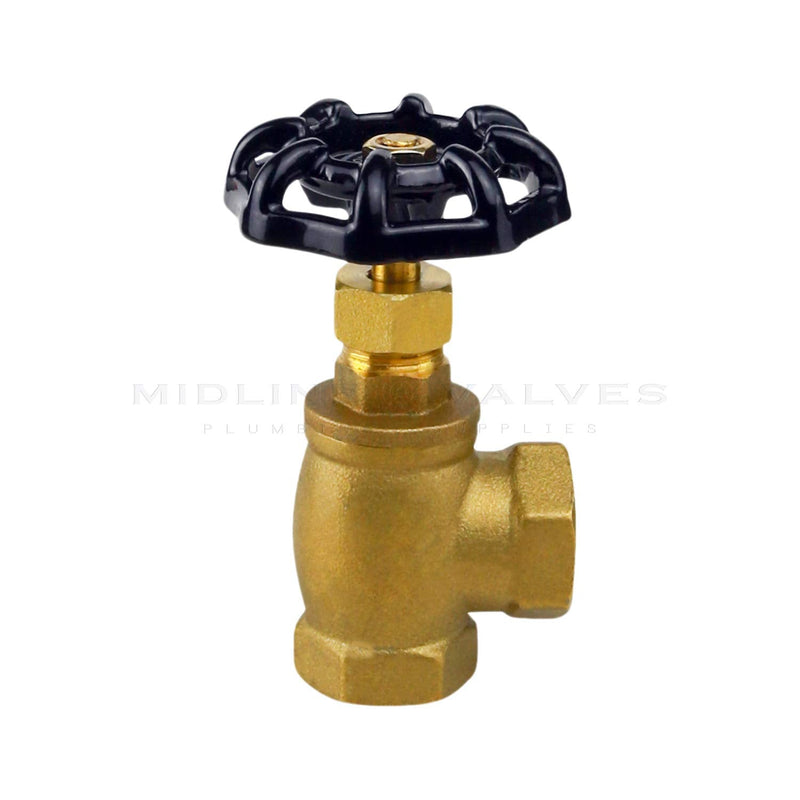 [Australia - AusPower] - Midline Valve 96344 Globe Style Angle Stop Valve, Lead Free 1/2 in. FIP Connections, Brass Single Pack 1/2 in. 