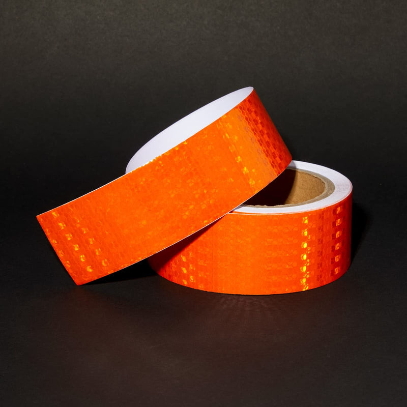 [Australia - AusPower] - Orange Safety Reflective Tape for Cars, Boats, Reflector Signs (2 in x 30 ft) Orange 