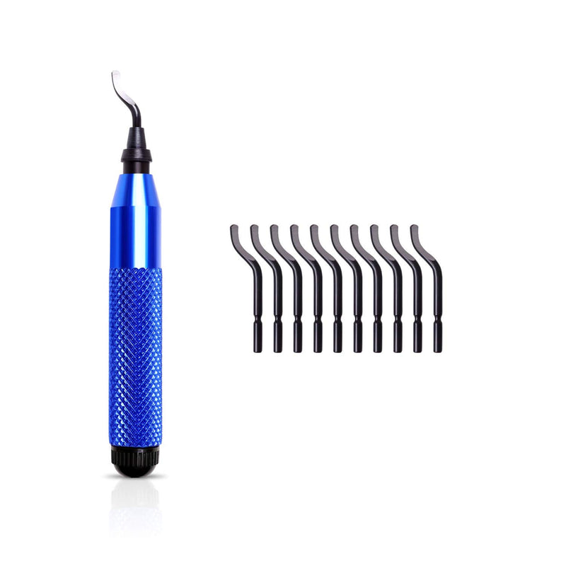 [Australia - AusPower] - MAVAST Deburring Tool with 11 High-Speed Steel Blades Blue 