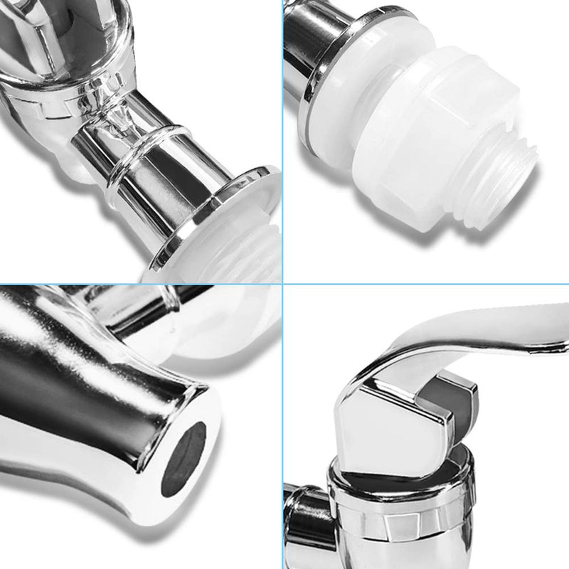 [Australia - AusPower] - Set of 2, Beverage Dispenser Replacement Spigot, SourceTon Stainless Steel Spigot and Plastic Spigot, Dispenser Replacement Faucet 