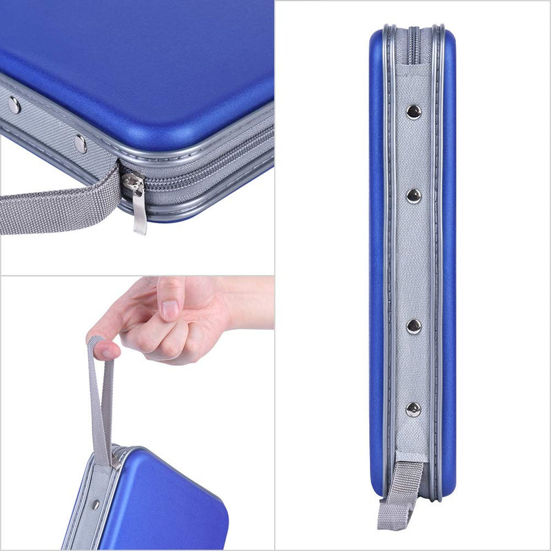 [Australia - AusPower] - alavisxf xx CD Holder, 72 Capacity CD/DVD Case Holder Portable Wallet Storage Organizer Hard Plastic Protective Storage Holder for Car Travel(72 Capacity, Blue 72) 