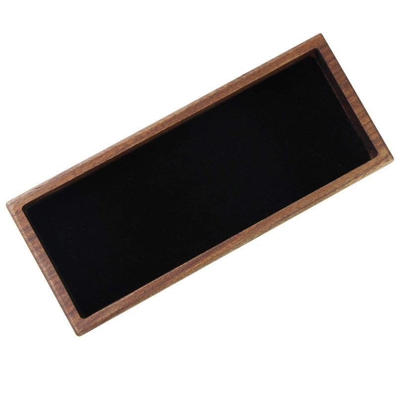 [Australia - AusPower] - Wood Pen Tray Desktop Office Storage Box Coin Keys Holder 