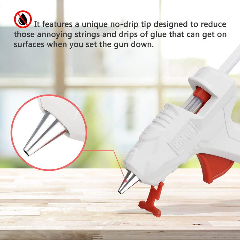 [Australia - AusPower] - KeLDE Mini Hot Glue Gun - High Temperature Drip-Less Glue Gun with 10pcs Hot Glue Sticks for Craft Projects, 10 Watts 10W Mini Size 