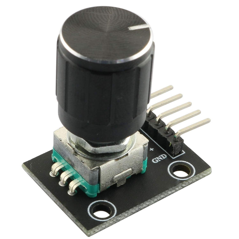 [Australia - AusPower] - RLECS 2pcs Encoder Module Brick Sensor clickable Switch 360 Degree Rotary KY-040 with Knob Cap for Arduino 