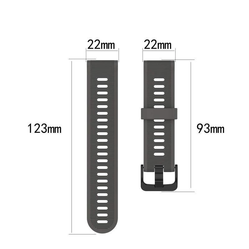 [Australia - AusPower] - EEweca 3-Pack Silicone Bands for Garmin Forerunner 945 Smartwatch Replacement Strap (Black, Gray, Orange) Black, Gray, Orange 