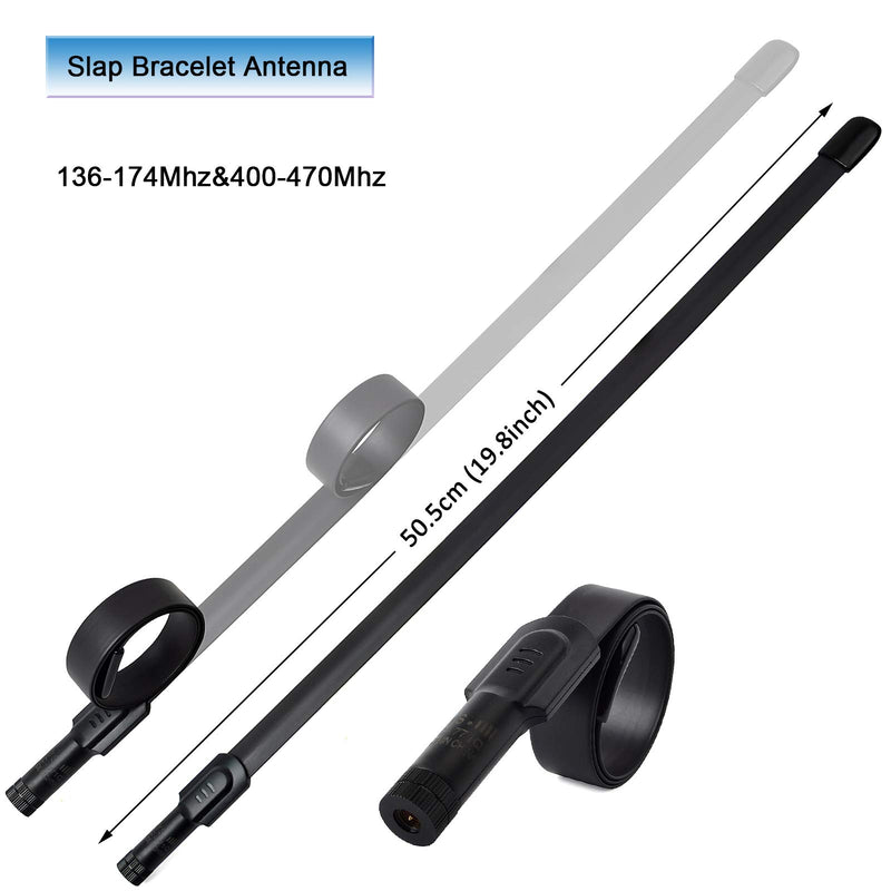 [Australia - AusPower] - HYS SMA Male Base 19.8inch HT Antenna, CS Tactical Foldable 2m/70cm Walkie Talkie Antennas for TYT MD-UV380 YAESU VX-6R Yaesu FT50RH FT60 Kenwood TH-D74(Black) 