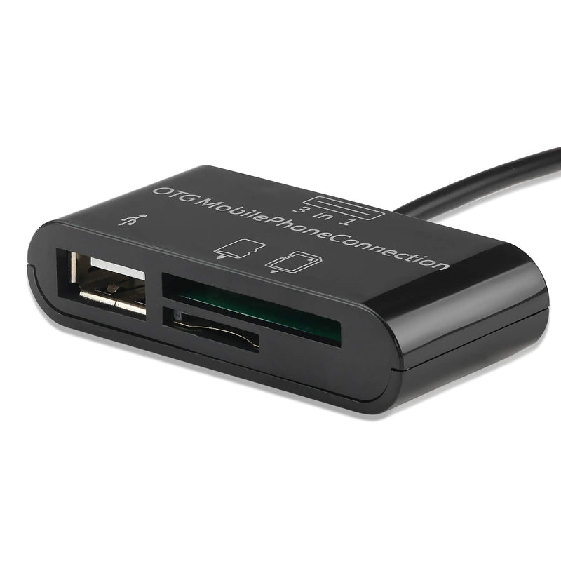 [Australia - AusPower] - MXTECHNIC 3 in 1 Micro USB OTG Host Adapter SD Card Reader Camera Card Reader Hub, OTG Mobile Phone Connection Host, USB 2.0 SD Card Adapter Kit for Android/Computer/Printer 