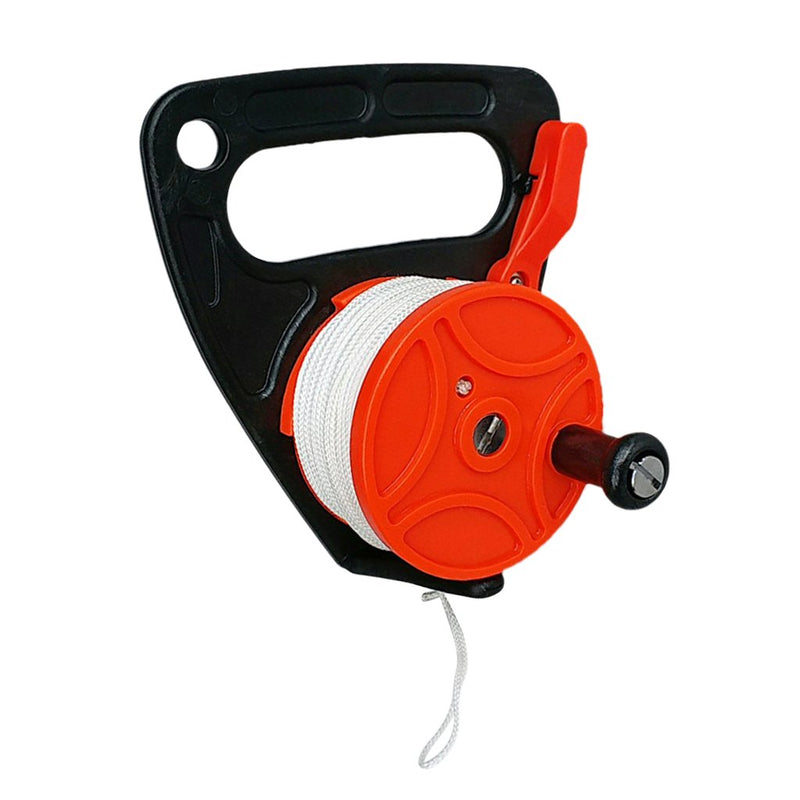 [Australia - AusPower] - Seafard Compact 150ft Scuba Dive Reel Kayak Anchor with Thumb Stopper for Safety Underwater Diving Snorkeling Red 