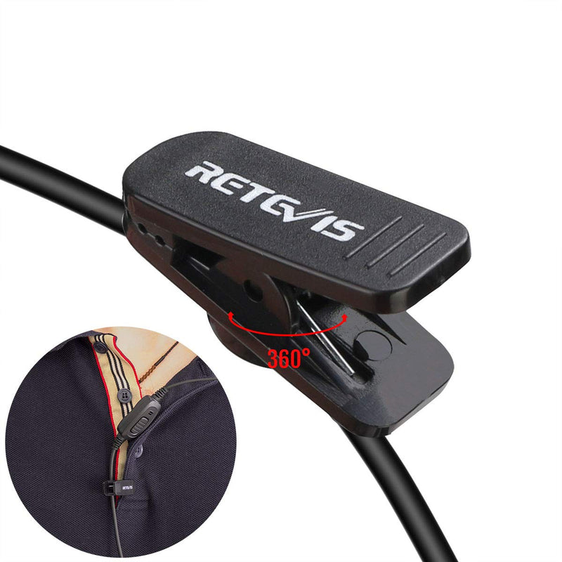 [Australia - AusPower] - Retevis RT68 Earhook Two Way Radio Earpiece Single Wire, Compatible with Retevis RT22 RT21 H-777 RT68 H-777S RT22S pxton eSynic Walkie Talkies, Walkie Talkie Headset with Microphone 2 Pin(4 Pack) 