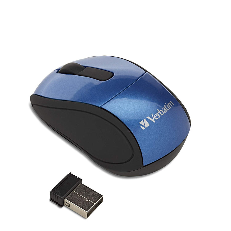[Australia - AusPower] - Verbatim 2.4G Wireless Mini Travel Optical Mouse with Nano Receiver for Mac and PC - Blue 