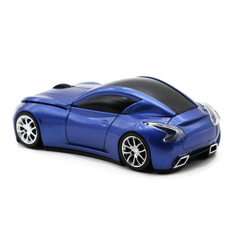 [Australia - AusPower] - Ai5G Race Car Mouse Wireless Sports Car Shaped Mouse 2.4GHz LED Light Shining Surface Decoration Desktop Laptop Computer Mouse Optical Mice (Blue) Blue 
