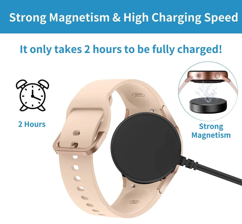 [Australia - AusPower] - [2-Pack, 3.3ft] Charger for Samsung Galaxy Watch 5/5 Pro, Galaxy Watch 4/3/Active 2/Active Charger Fast Charging 