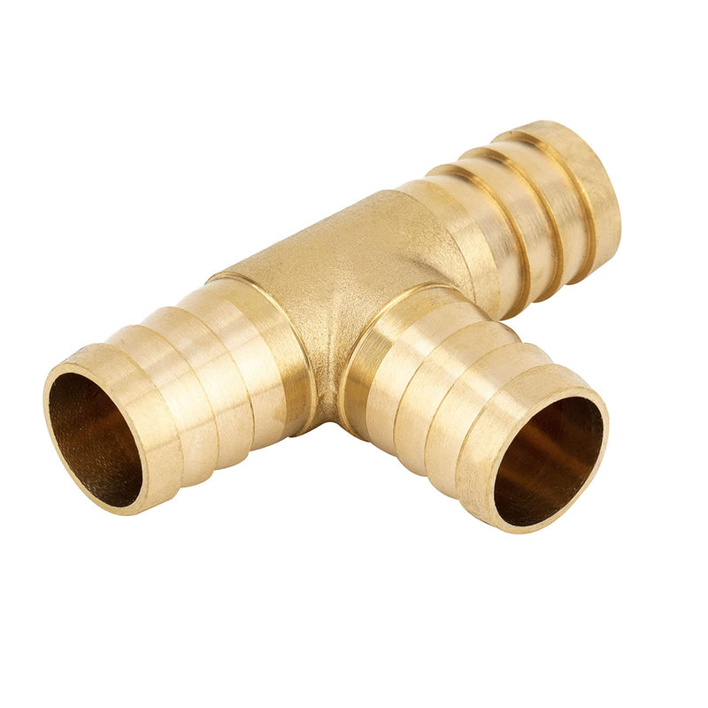 [Australia - AusPower] - Metalwork Brass Hose Barb T Fitting 1" Barbed x 1" Barbed x 1" Barbed Tee Union 3-Way Mender Joiner Connector (Pack of 2) 1" Barb x 1" Barb x 1" Barb Pack of 2 