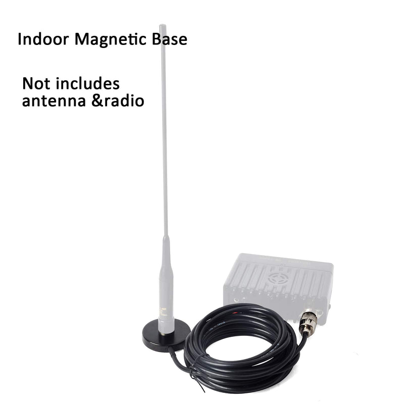 [Australia - AusPower] - HYS SO239 to UHF-MALE/PL259 Universal Mini Size Magnetic Base Indoor 2.16inch Magnet Base Mount W/5M(16.4ft) RG58 Coaxial Cable PL-259 Plug for Mini Size HF/VHF/UHF CB Radio UHF-Male Antenna 