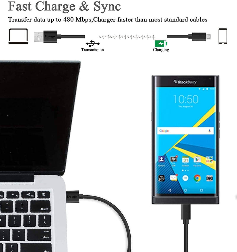 [Australia - AusPower] - Charging Cable for Samsung Galaxy S7, 2Pack 6Ft 10Ft Long Charger Cable, Android Phone Fast Charger Cord for Samsung Galaxy S7 S6 Edge,Note 5 4,LG G4,Moto,Sony,PS4,Windows,MP3,Camera,Black 10ft black+6ft white 