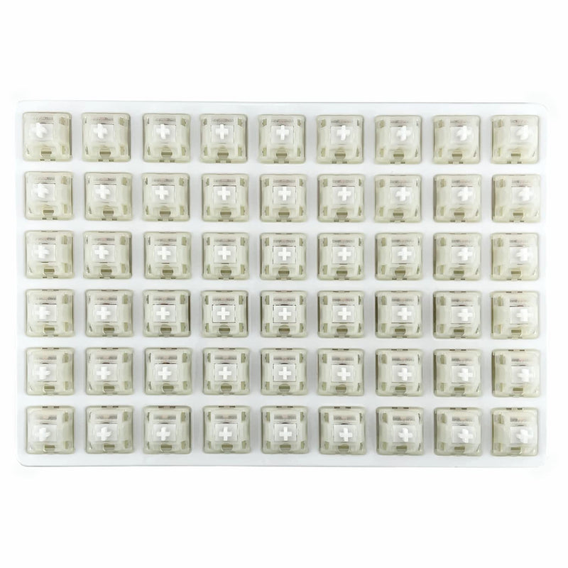 [Australia - AusPower] - Gateron Switches Milky White Mechanical Keyboard Yellow 5pins for All MX Mechanical Keyboard(108 Pcs, White) 105pcs 