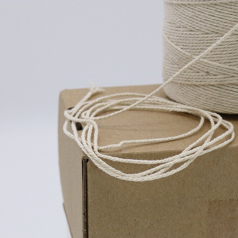 [Australia - AusPower] - Tenn Well Cooking Twine, 3Ply 656Feet 1mm Food Safe Kitchen Cotton String Butchers Twine for Trussing Tying Poultry Roast Meat Making Sausage DIY Crafts 1pc White 