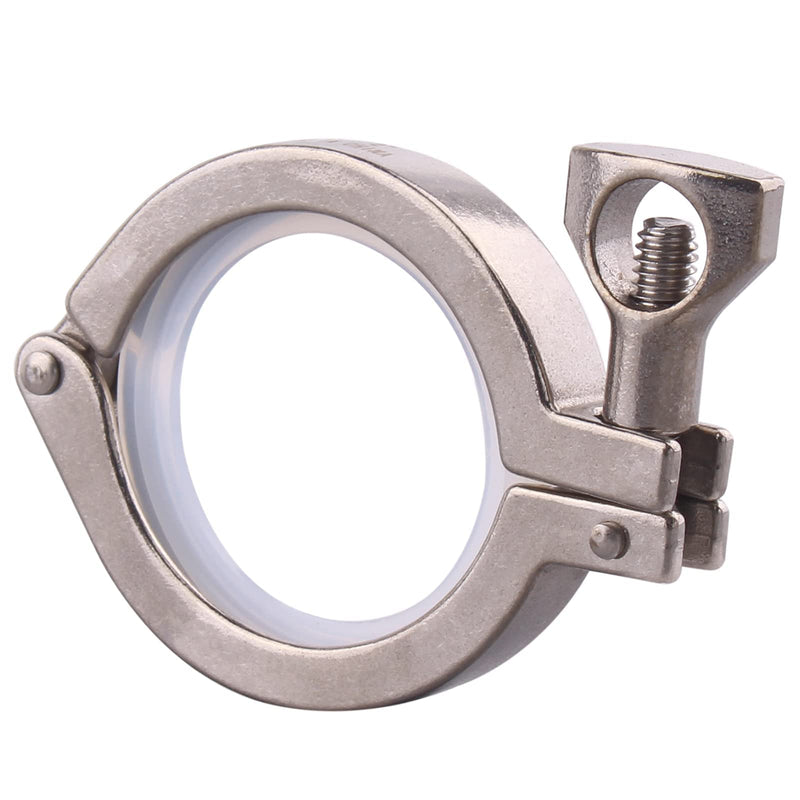 [Australia - AusPower] - GOVALVE Sanitary Stainless Steel Tri-Clamp - Heavy Duty Sanitary Clamp with Wing Nut for Ferrule TC (64mm) with Silicone Gaskets Pack of 2 2" Tri Clamp (2 pack) 
