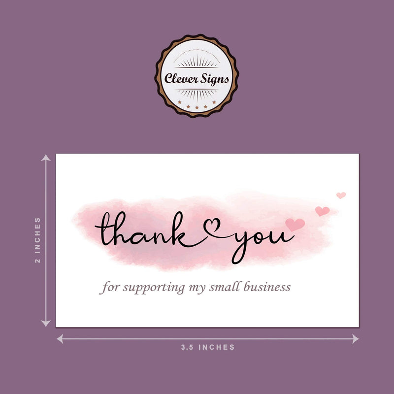 [Australia - AusPower] - 200 Thank You For Supporting My Small Business Cards, Elegant and Professional Design, 2" x 3.5", Recommended for Online Retailers, Small Business Owners and Local Stores Thank You Cards 2"x3.5" 