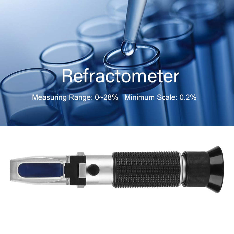 [Australia - AusPower] - Professional Salinity Refractometer 0-28% Scale Range Automatic Temperature Compensation Food Salinity Tester Meter Minimum Scale 0.2% 