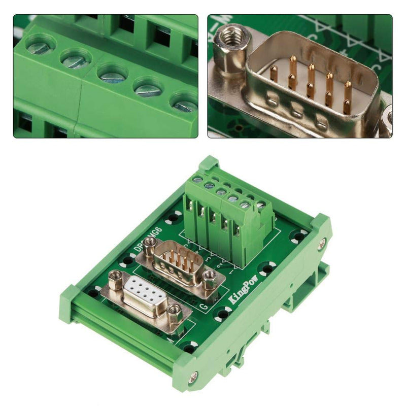 [Australia - AusPower] - DB9-MG6 DIN Rail Mount Interface Module Male / Female Connector Breakout Board Electrical controls 3.35 x 2.17in 