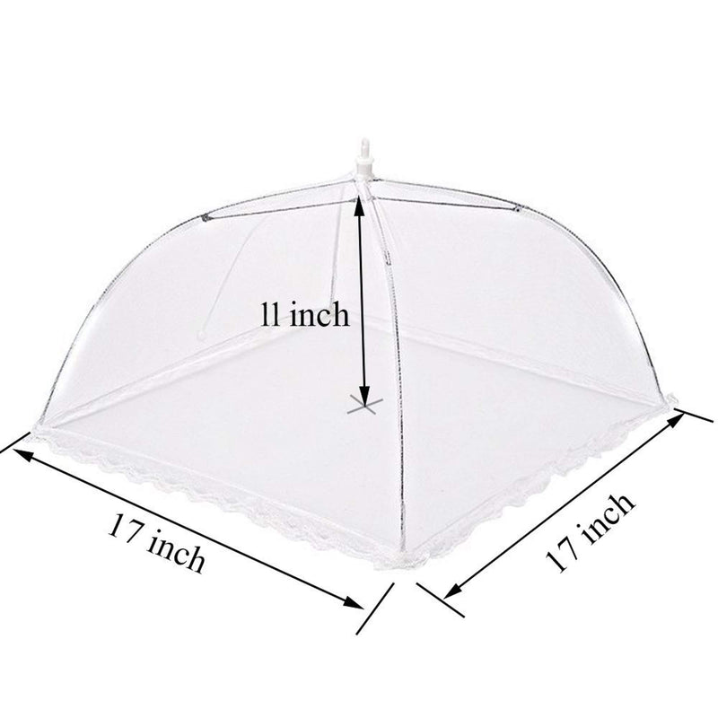 [Australia - AusPower] - Simply Genius (6 pack) Large and Tall 17x17 Pop-Up Mesh Food Covers Tent Umbrella for Outdoors, Screen Tents, Parties Picnics, BBQs, Reusable and Collapsible Food Tents 6 