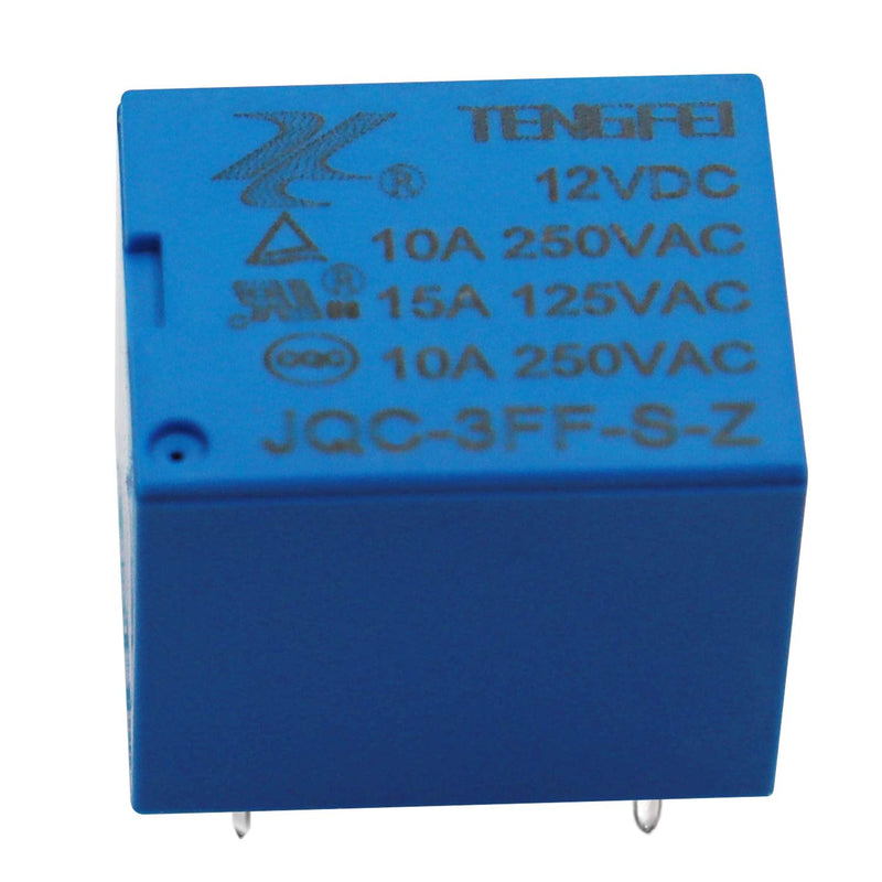 [Australia - AusPower] - Tnisesm/6pcs DC 12V Coil SPDT PCB Relay 5 Pins Mini PCB Power Relay JQC 3FF T73-5P-12V-B 
