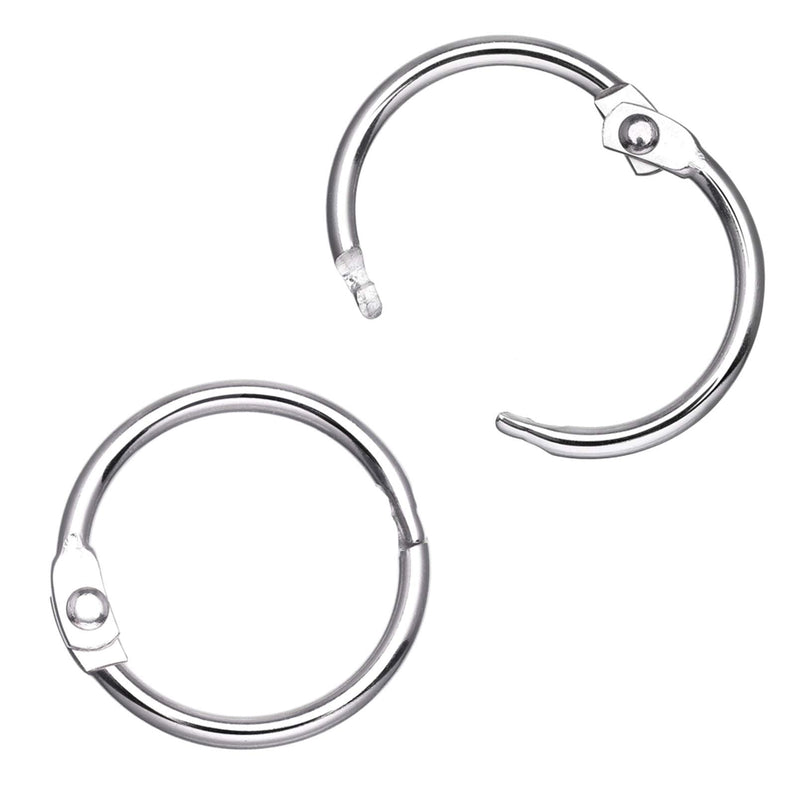 [Australia - AusPower] - Antner 100Pcs Loose Leaf Rings, 0.75" Diameter, Nickel Plated Book Binder Rings 0.75 Inch-100 Pieces 