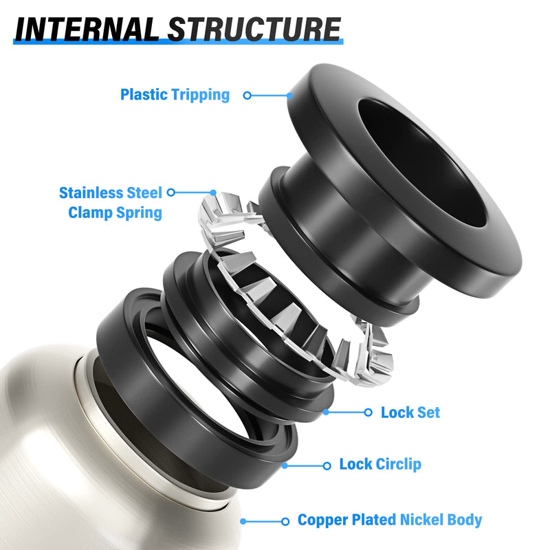 [Australia - AusPower] - TAILONZ PNEUMATIC Female Straight 1/2 Inch Tube OD x 1/4 Inch NPT Thread Push to Connect Fittings PCF-1/2-N2(Pack of 5) 1/2"OD-1/4"NPT 