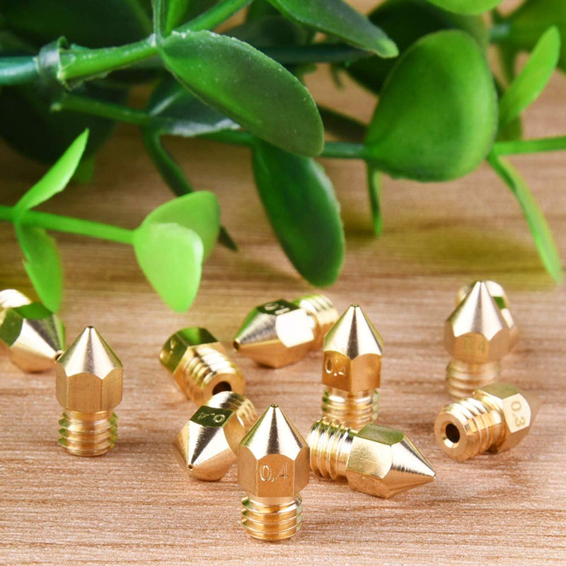 [Australia - AusPower] - SIQUK 22 Pieces 3D Printer Nozzles MK8 Nozzle 0.2mm, 0.3mm, 0.4mm, 0.5mm, 0.6mm, 0.8mm, 1.0mm with Storage Box for 3D Printer Makerbot CR-10 