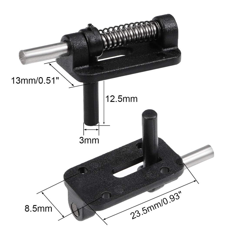 [Australia - AusPower] - uxcell Canopy Hatch Lock Latch for RC Airplane Cockpit Cover Fixing, 23.5x13x8mm Black 2pcs 