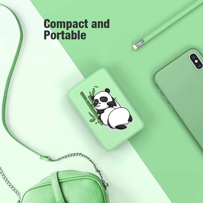 [Australia - AusPower] - Cute Portable Charger 10000mAh, Panda Mini Power Bank Fast Charging Portable Phone Charger with Dual USB Output, Compact External Battery Pack Compatible with iPhone 12 11 X Samsung S10 and More 