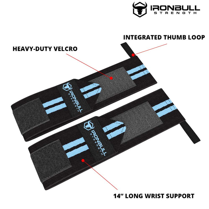[Australia - AusPower] - Women Wrist Wraps with Thumb Loops - 12" Professional Grade - Wrist Support Brace and Compression for Cross Training, Weight Lifting, Powerlifting, Strength Training 