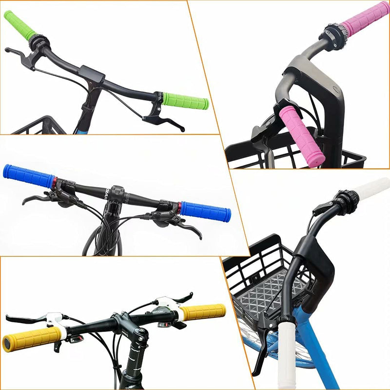 [Australia - AusPower] - 4Pcs Bike Handle Grips, Kids Non-Slip-Rubber Bicycle Handlebar Grips, Specialized Replacement Bike Grips, for Beach Cruiser Razor Scooter Foldable Mountain Bicycle Tricycle BMX MTB 