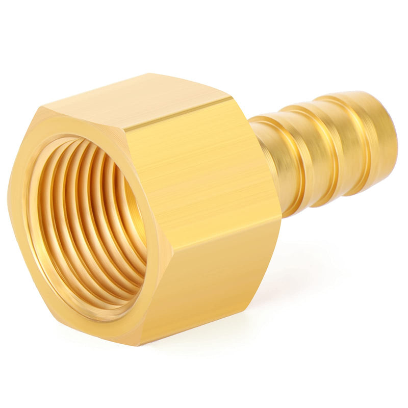 [Australia - AusPower] - GASHER 10 PCS Air Hose Fittings 3/8" Barb x 3/8" FNPT with 10 Pcs Hose Clamp 