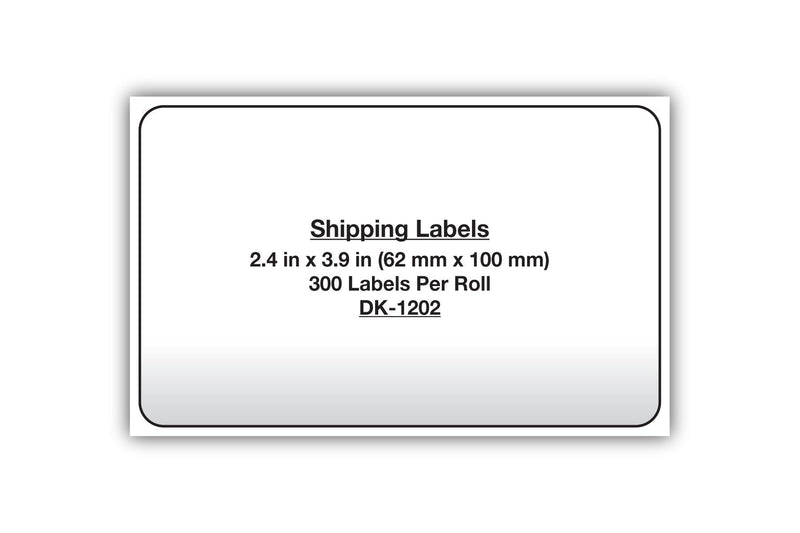 [Australia - AusPower] - Brother Genuine DK-1202 Die-Cut Shipping Paper Labels, Long Lasting Reliability, 300 Labels Per Roll, (1) Roll per Box 1 Roll 
