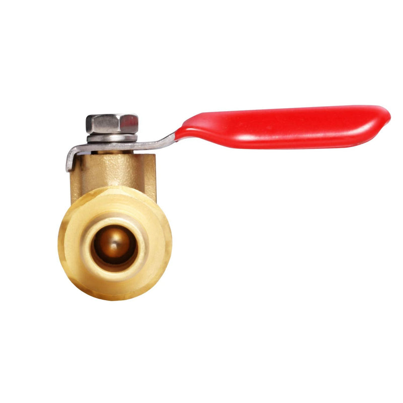 [Australia - AusPower] - Litorange 2 PCS Lead Free Brass Water Mini Ball Valve Shut Off Switch, 3/8" Hose ID x 3/8 INCH Hose Barb Pipe Tubing Fitting Coupler, 180 Degree Operation Handle 2PCS 3/8" x 3/8" 
