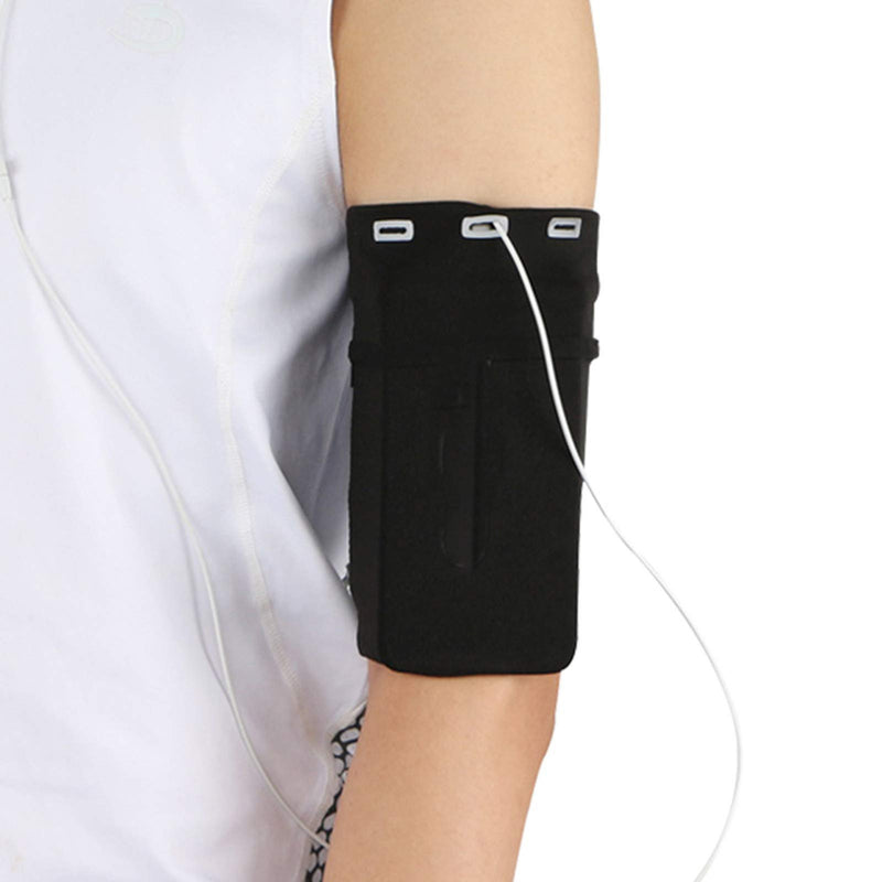 [Australia - AusPower] - Tolino Phone Armband Running Arm Band Case Exercise Workout Walking Arm Sleeve Pouch Compatible for iPhone Samsung (M,Black) Black 01-M-Black 