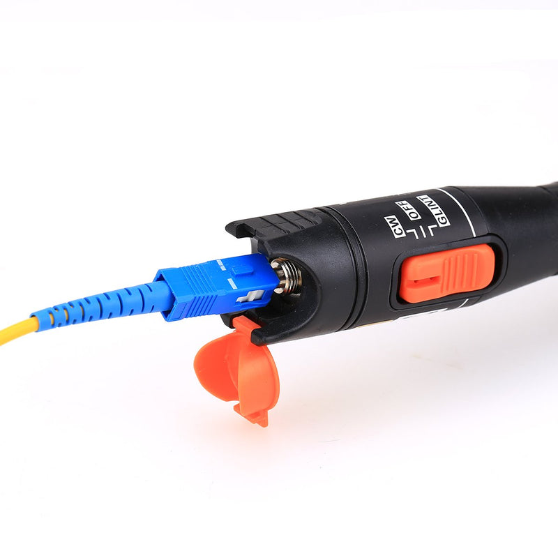 [Australia - AusPower] - 10KM Visual Fault Locator Fiber Tester Detector Meter Universal Connector with FC Male to LC Female Adapter Cable Tester for CATV Telecommunications 