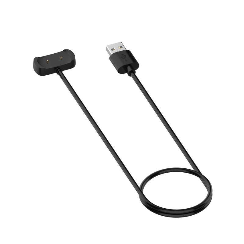 [Australia - AusPower] - TenCloud Charger Compatible with Amazfit GTS 2 Mini/Bip U Watch USB Charging Cord 3.3ft Charger for Smartwatch GTS 2 Mini/Bip U (Black+Black) Black+Black 