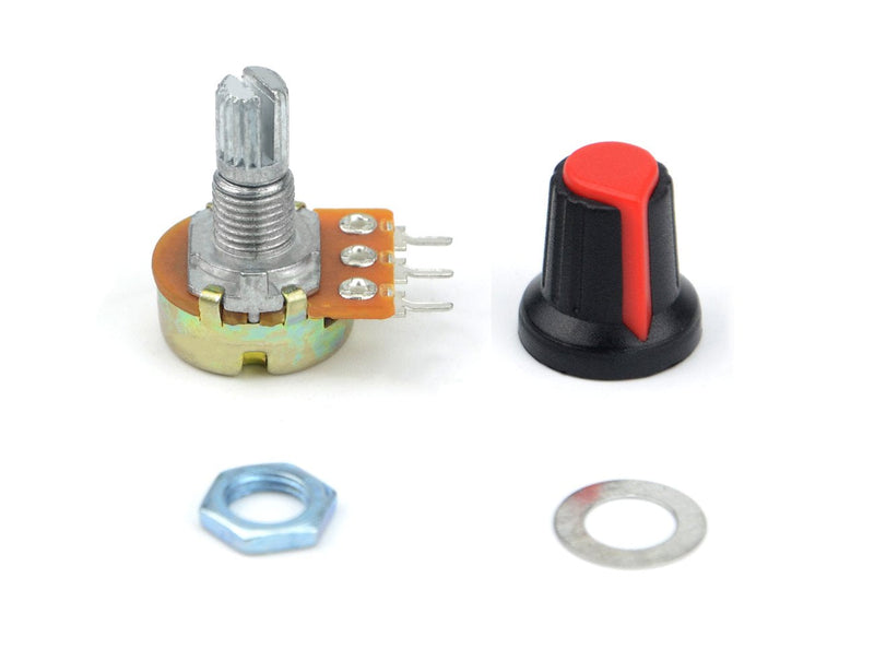 [Australia - AusPower] - WMYCONGCONG 27 PCS B1K B1K B2K B5K B10K B20K B50K B100K B500K B1M Ohm Potentiometer Assortment Kit Knurled Shaft Linear Rotary Taper Potentiometer Kit with Cap 