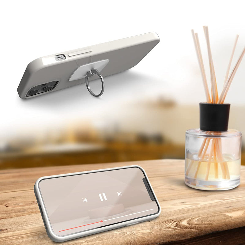 [Australia - AusPower] - Ring Stand Holder, GOOSPERY Wow Ring [Metallic Finish] 360 Degree Rotating Kickstand [Light Anti Drop Finger Phone Grip Ring] Universal Smartphone Compatible - Silver 