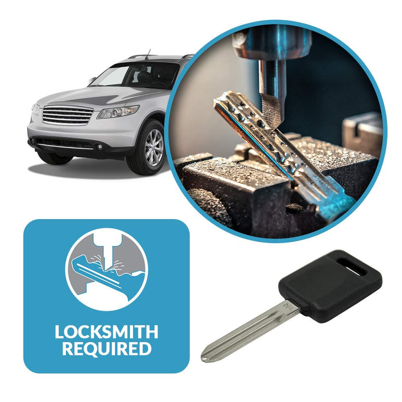 [Australia - AusPower] - Keyless2Go Replacement for New Uncut Transponder Ignition 46 Chip Car Key for Select Maxima Rogue Sentra Altima Vehicles That Use NI04T Key (2 Pack) 
