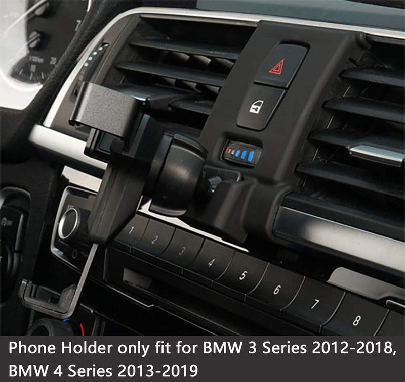 [Australia - AusPower] - Beerte Phone Holder fit for BMW 3 Series 2012-2018,4 Series 2013-2019 Adjustable Car Air Vent,360 °Rotation,Car Dashboard Cell Phone Mount fit for Any inches Mobile Phone (Carbon Fiber) Carbon Fiber 