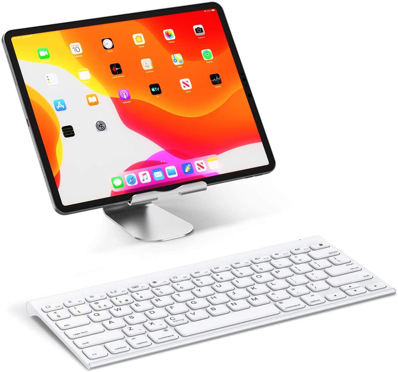 [Australia - AusPower] - Bluetooth Keyboard for iPad, OMOTON Rechargeable Stainless Steel Wireless Keyboard for iPad 9th/ 8th/ 7th Generation 10.2, iPad Air 4/3, iPad pro 12.9/11/10.2/9.7, iPad Mini 6/5/4 and iPhone, White 