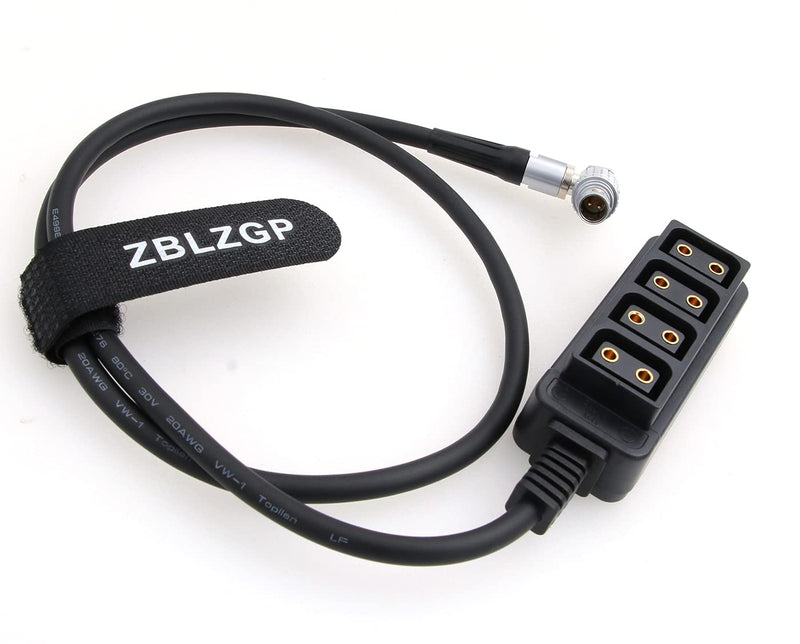 [Australia - AusPower] - ZBLZGP Right Angle 2 Pin Male to 4 D-tap Female Splitter 12V Ooutput Cable for ARRI RED DSMC2/TILTA 